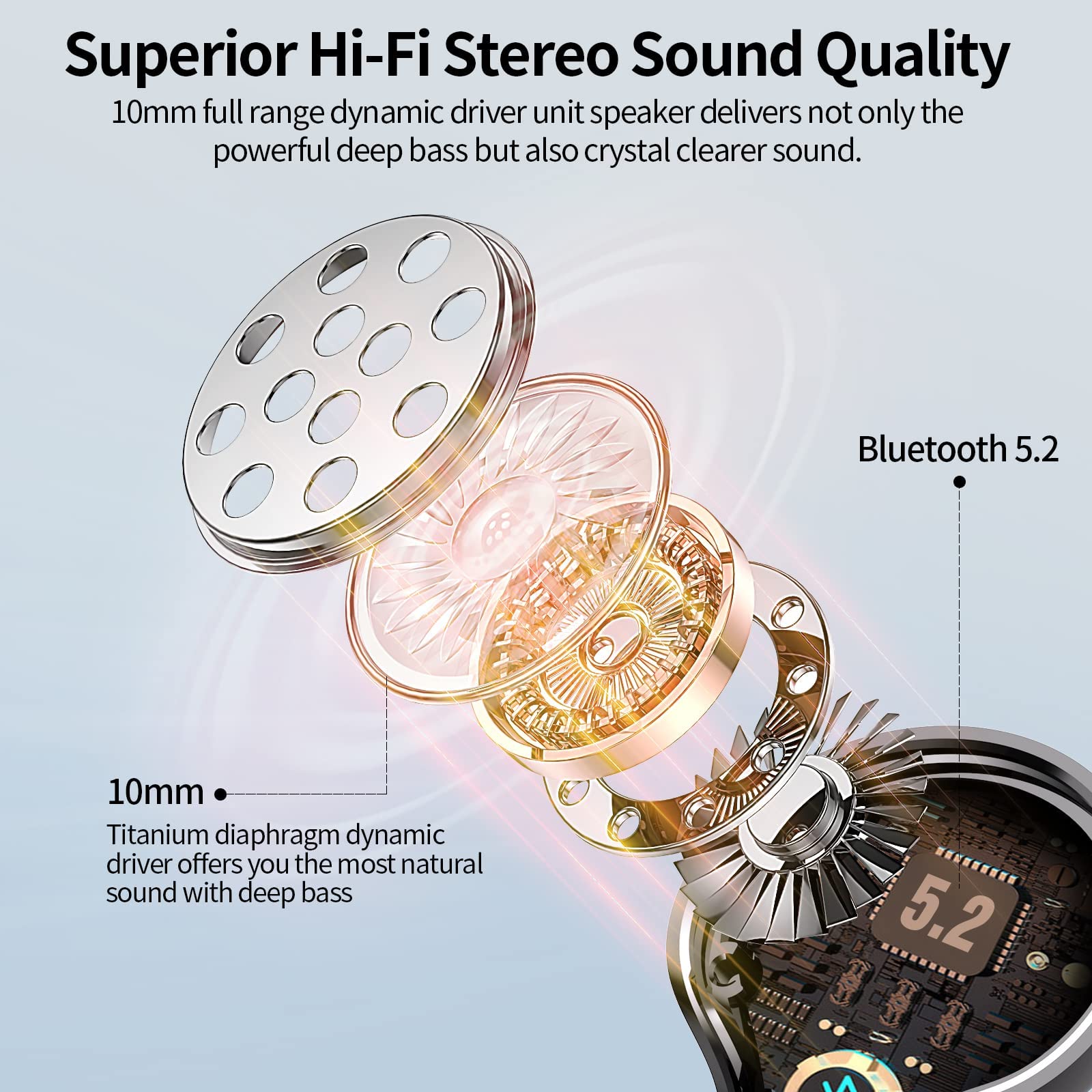 Foto 4 pulgar | Auriculares Inalámbricos Mozoter Bluetooth 5.3 - Venta Internacional