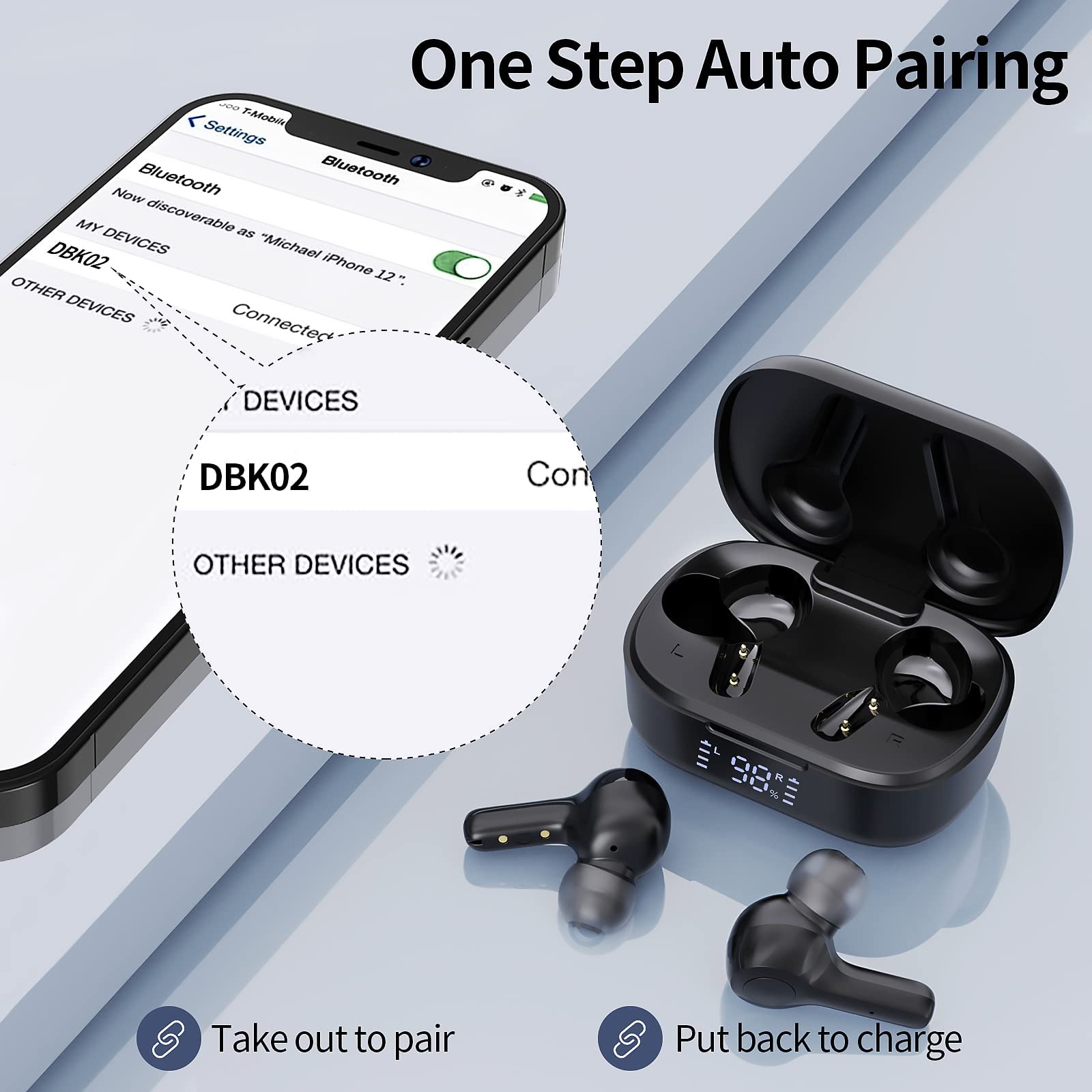 Foto 5 pulgar | Auriculares Inalámbricos Mozoter Bluetooth 5.3 - Venta Internacional