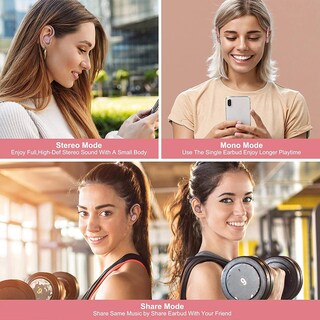 Foto 7 | Auriculares Inalámbricos Comiso E6 Bluetooth 5.1 Rosa - Venta Internacional