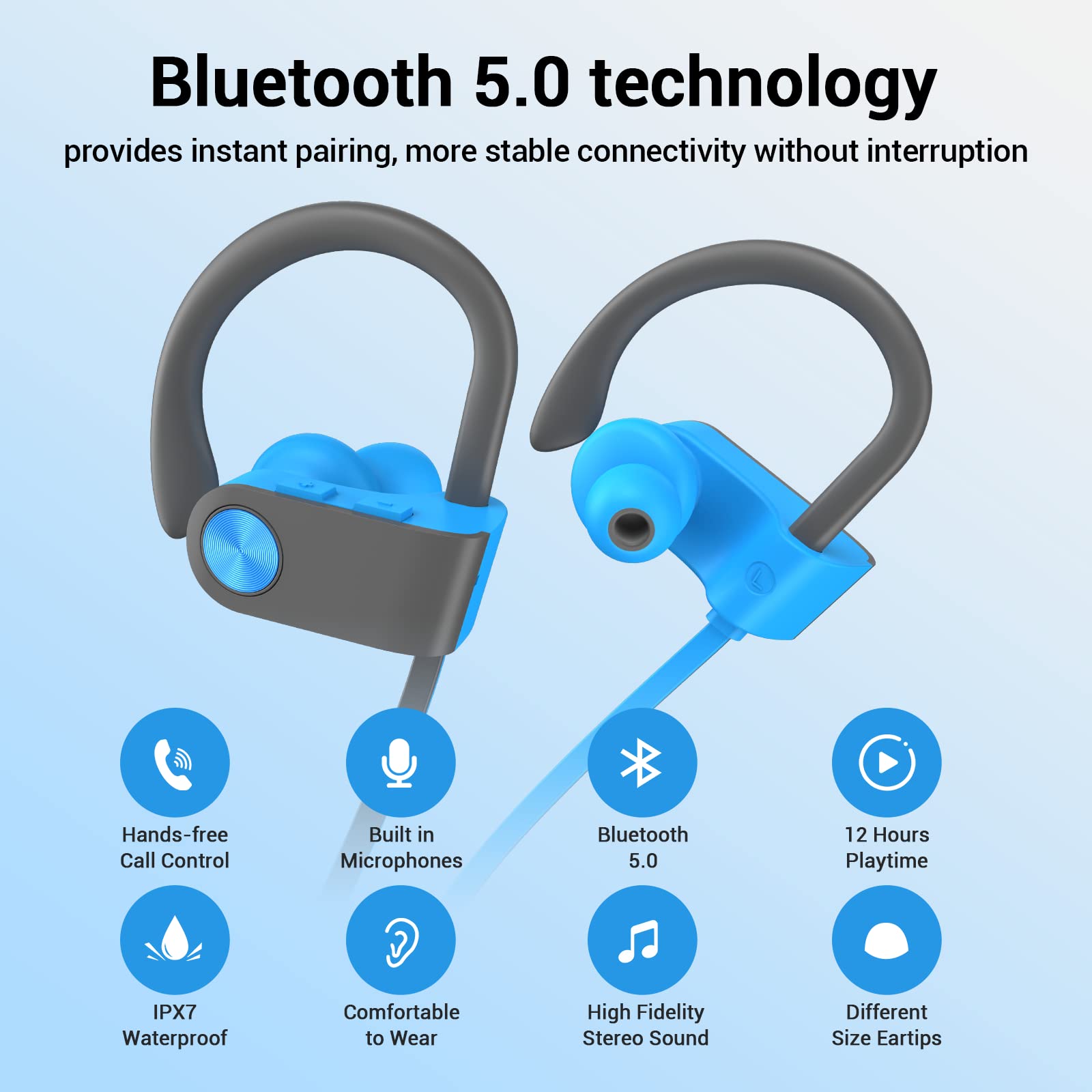 Foto 3 pulgar | Auriculares Bluetooth Livikey Ipx7 Gris - Venta Internacional