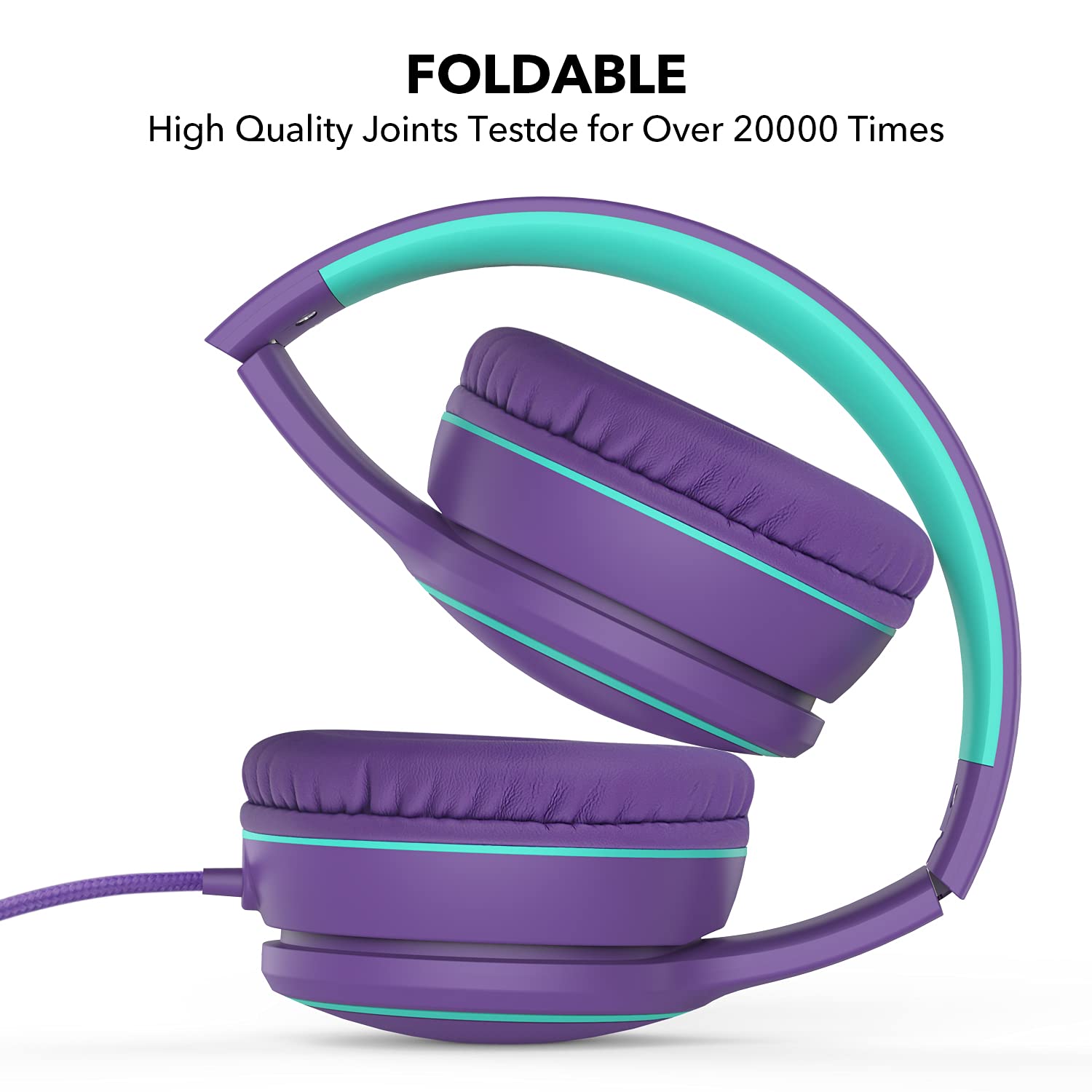 Foto 4 pulgar | Auriculares Supraaurales Rorsou R10 con Micrófono Morados - Venta Internacional