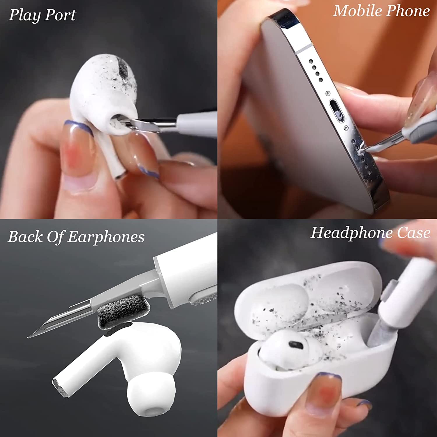 Foto 7 pulgar | Bolígrafo de Limpieza 3 En 1 Portátil Multifunción Para Auriculares - Venta Internacional