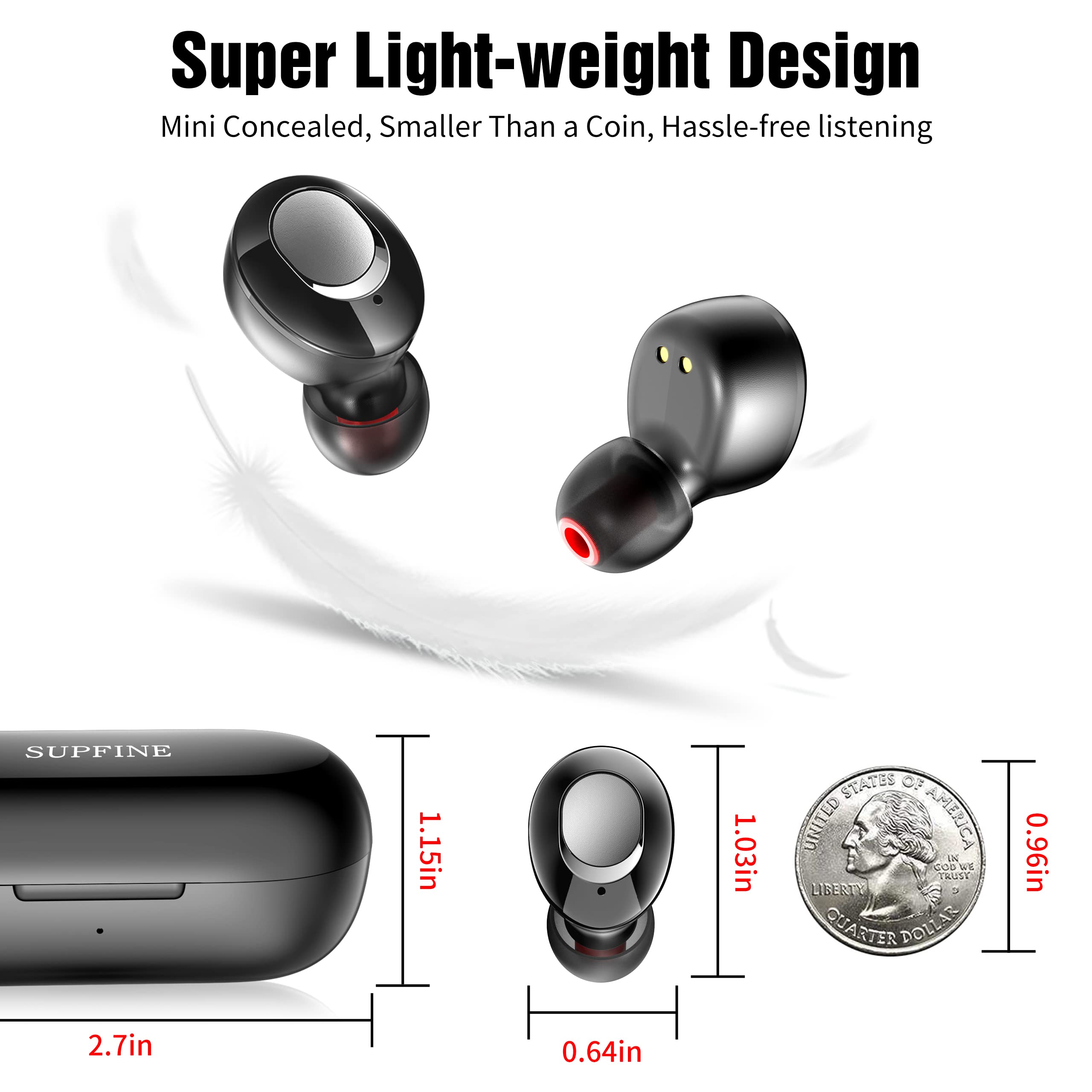 Foto 7 pulgar | Auriculares Inalámbricos Supfine V10 Bluetooth 5.2 con Carga Inalámbrica - Venta Internacional