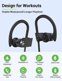 Foto 2 | Auriculares Bluetooth Stive 5.3 Auriculares Deportivos Inalámbricos Ipx7 - Venta Internacional