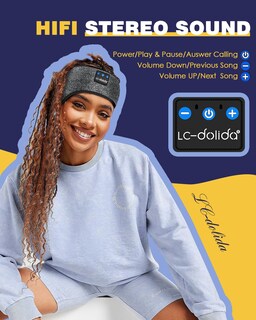 Foto 6 | Auriculares Con Diadema Para Dormir Lc-dolida Bluetooth 5.2 Fashion Grey - Venta Internacional
