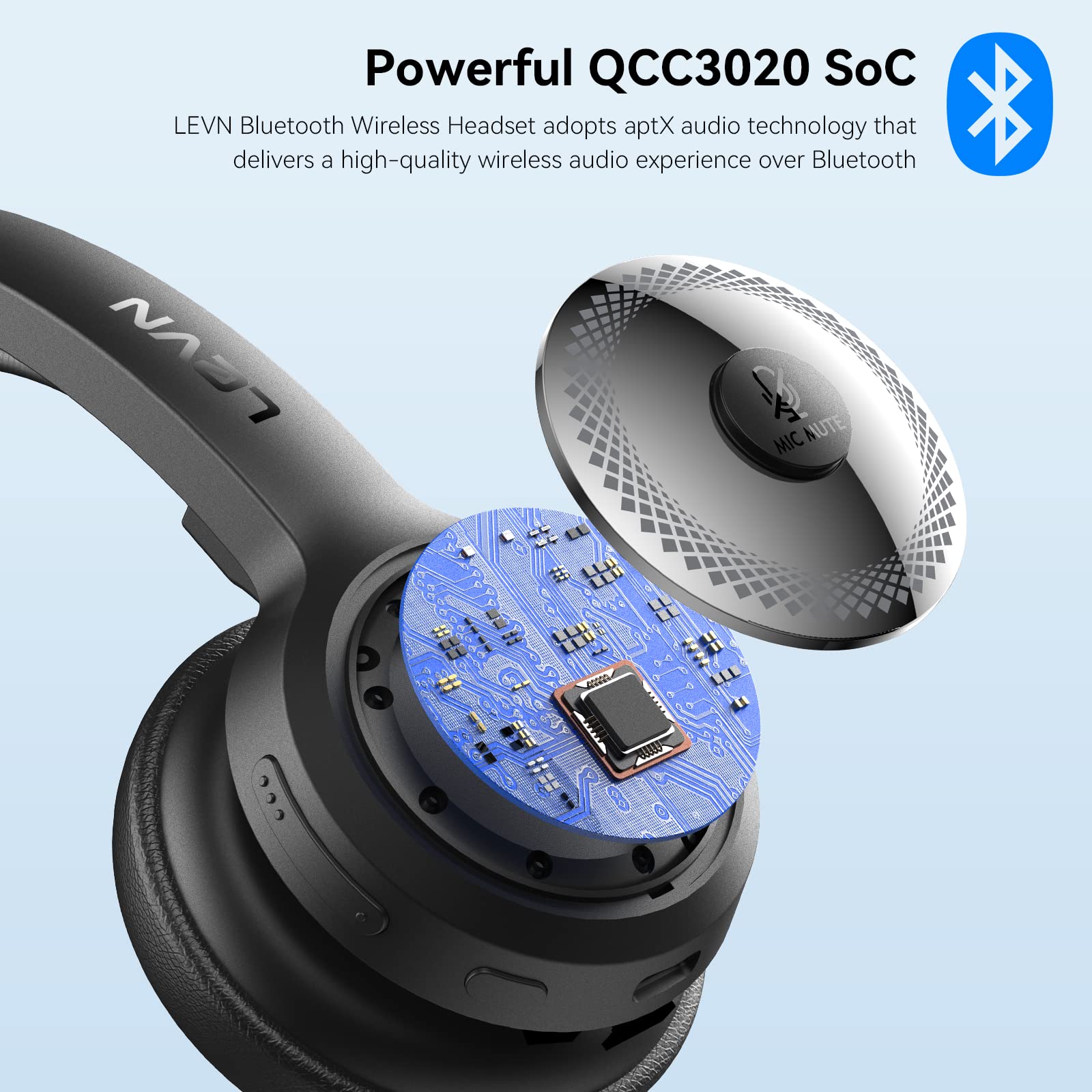 Foto 4 pulgar | Auriculares Inalámbricos Bluetooth Levn  60 Horas de Tiempo de Conversación - Venta Internacional