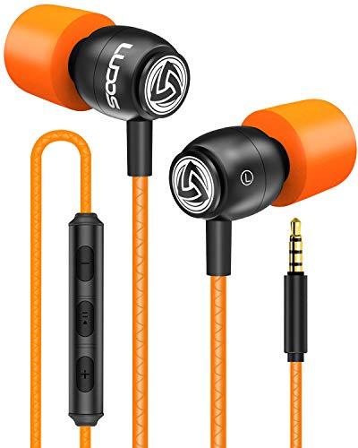 Foto 2 pulgar | Auriculares Ludos Micrófono Control de Volumen Anaranjados - Venta Internacional