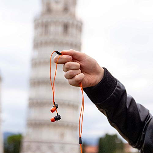 Foto 5 pulgar | Auriculares Ludos Micrófono Control de Volumen Anaranjados - Venta Internacional