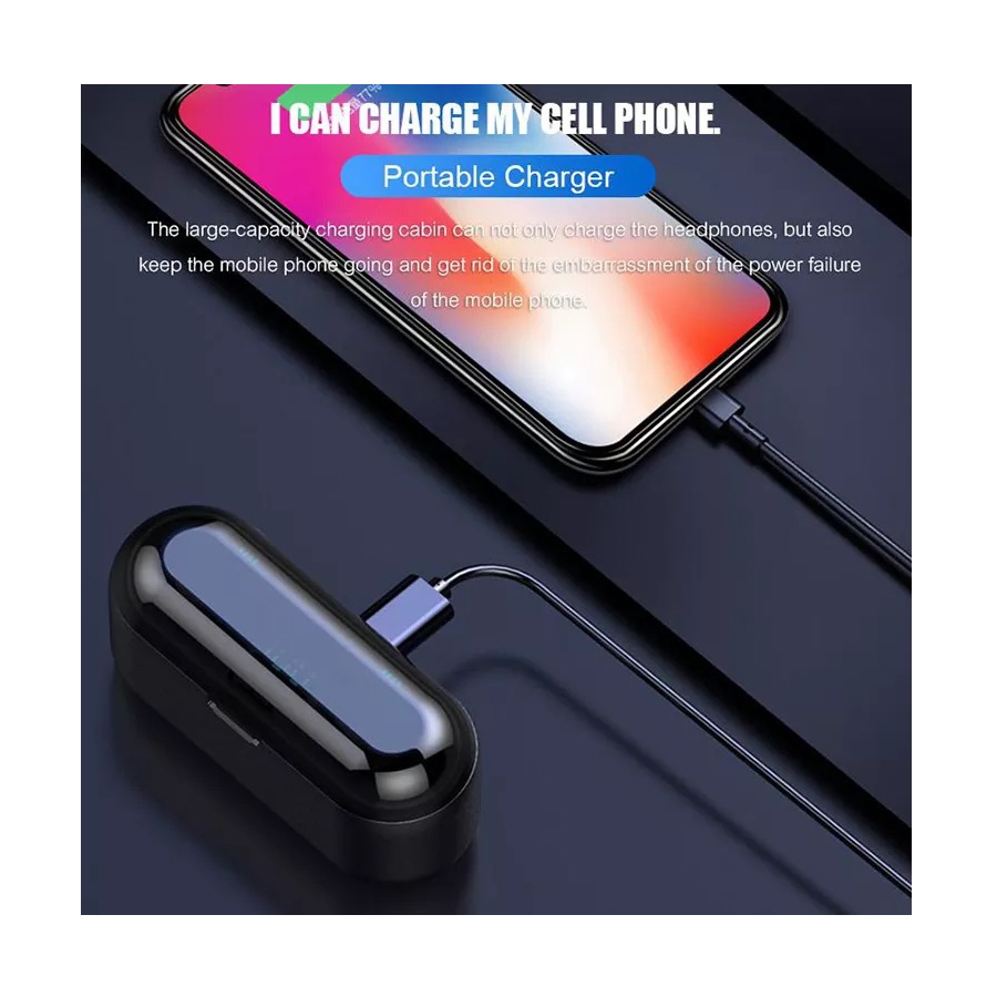 Foto 7 pulgar | Auriculares Intraurales Inalámbricos Bluetooth F9 V50 Negros - Venta Internacional