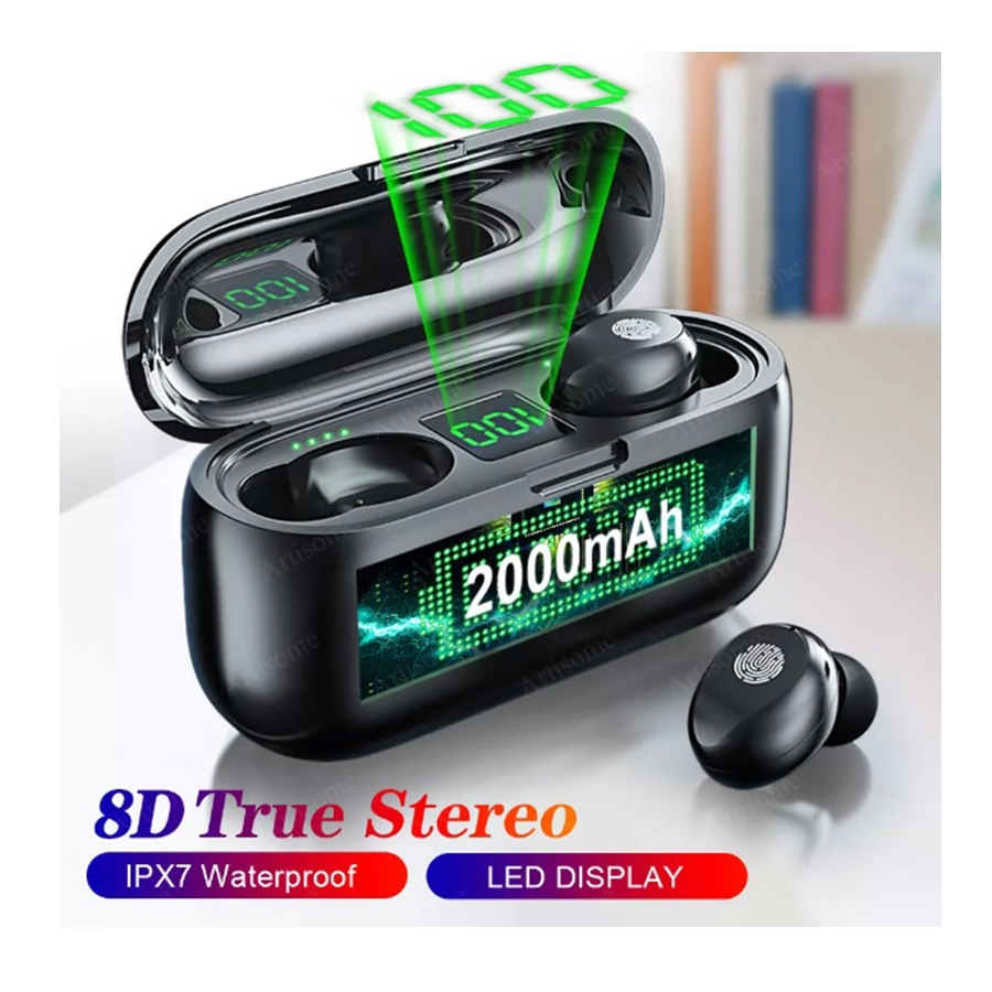 Foto 7 | Auriculares Intraurales Inalámbricos Bluetooth F9 V50 Negros - Venta Internacional