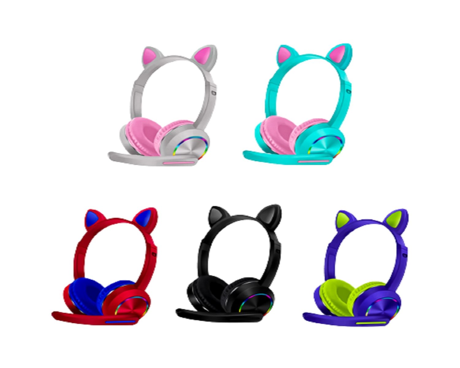 Foto 3 pulgar | Auriculares Bluetooth Gamer Kitten Inalámbricos con Led RGB - Venta Internacional
