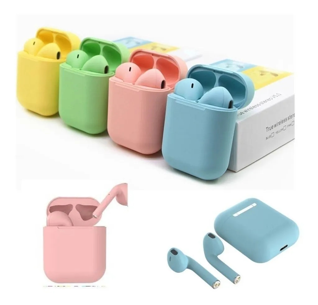 Foto 4 pulgar | Auriculares Inalámbricos I12 Bluetooth 5.0 con Control Táctil Azul - Venta Internacional