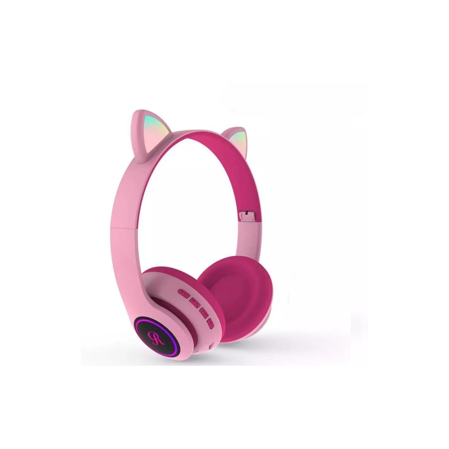 Foto 2 pulgar | Auriculares Bluetooth Pink-Fuch con Luces de Orejas de Gato - Venta Internacional