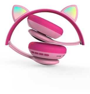 Foto 2 | Auriculares Bluetooth Pink-Fuch con Luces de Orejas de Gato - Venta Internacional