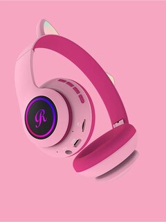 Foto 3 | Auriculares Bluetooth Pink-Fuch con Luces de Orejas de Gato - Venta Internacional