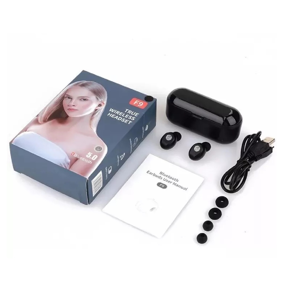 Foto 5 pulgar | Auriculares Inalámbricos Lenovo F9 Bluetooth 5.0 TWS Negros