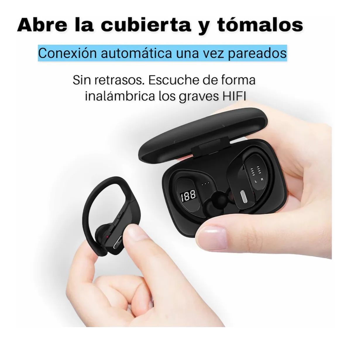 Foto 3 pulgar | Auriculares Bluetooth Anticaída para IPhone y Android Deportivos - Venta Internacional