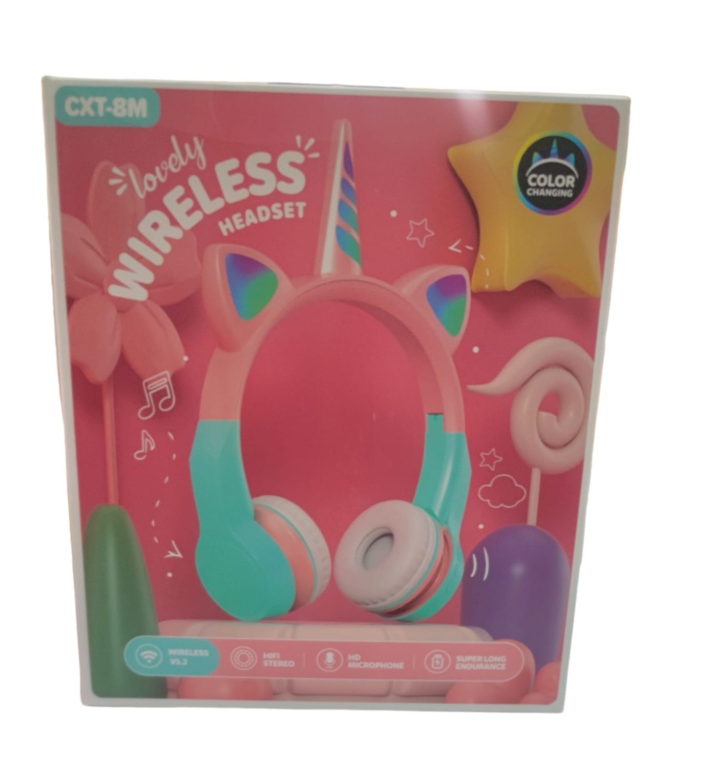 Foto 2 | Auriculares Inalámbricos Bluetooth Unicorio Led Recargables Para Niños - Venta Internacional