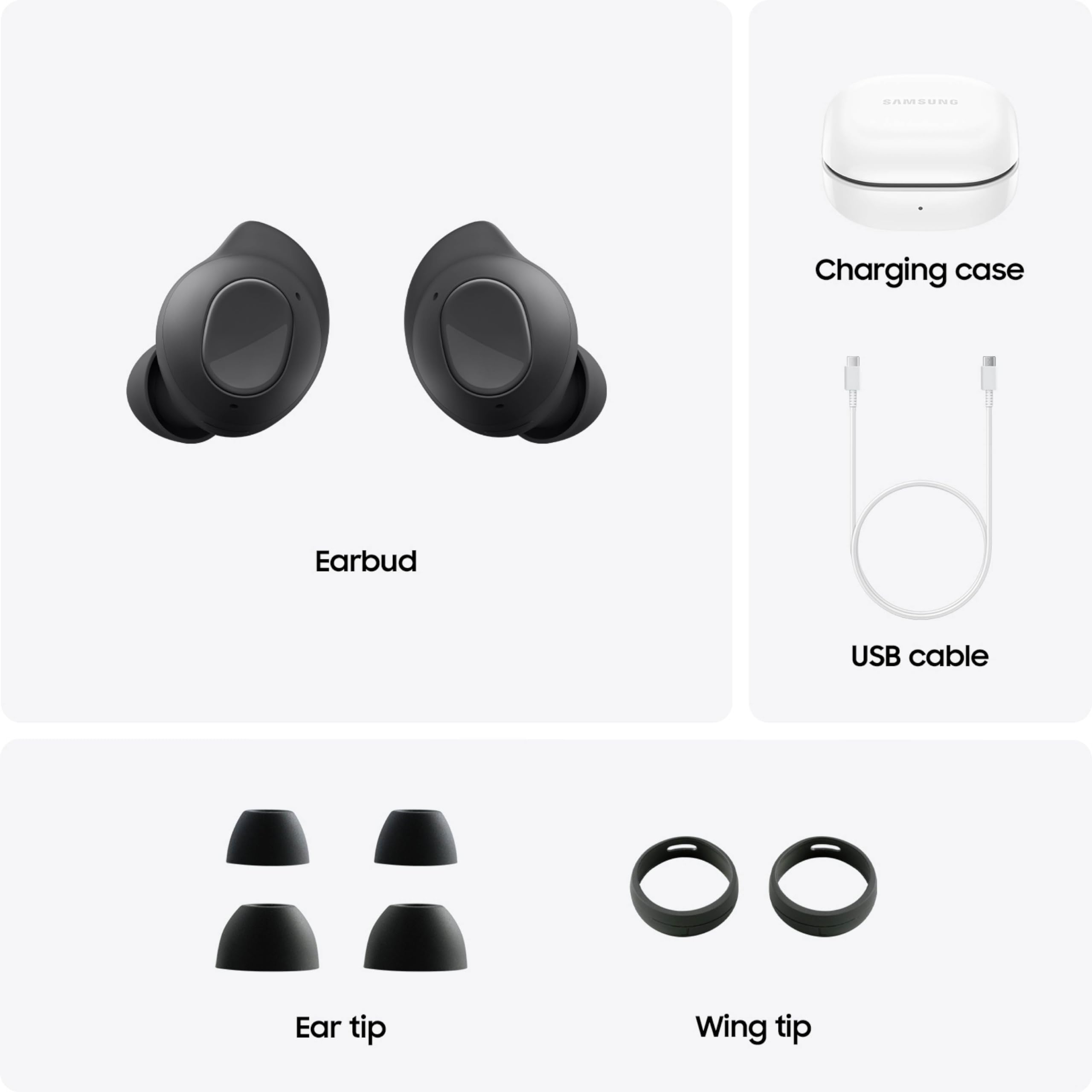 Foto 3 | Auriculares Bluetooth Samsung Galaxy Buds Fe Graphite - Venta Internacional