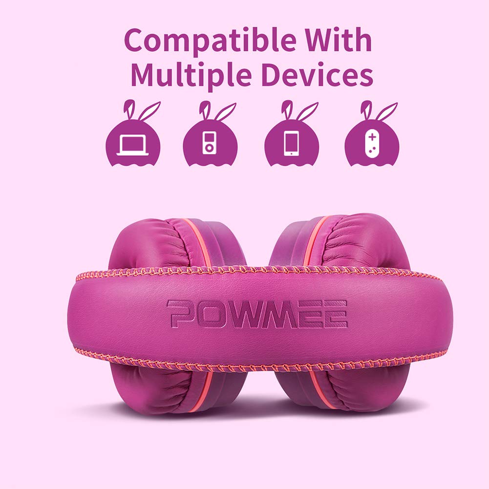 Foto 4 | Auriculares Powmee M1 Plegables Ajustables y Estéreo en color Morado para Niños
