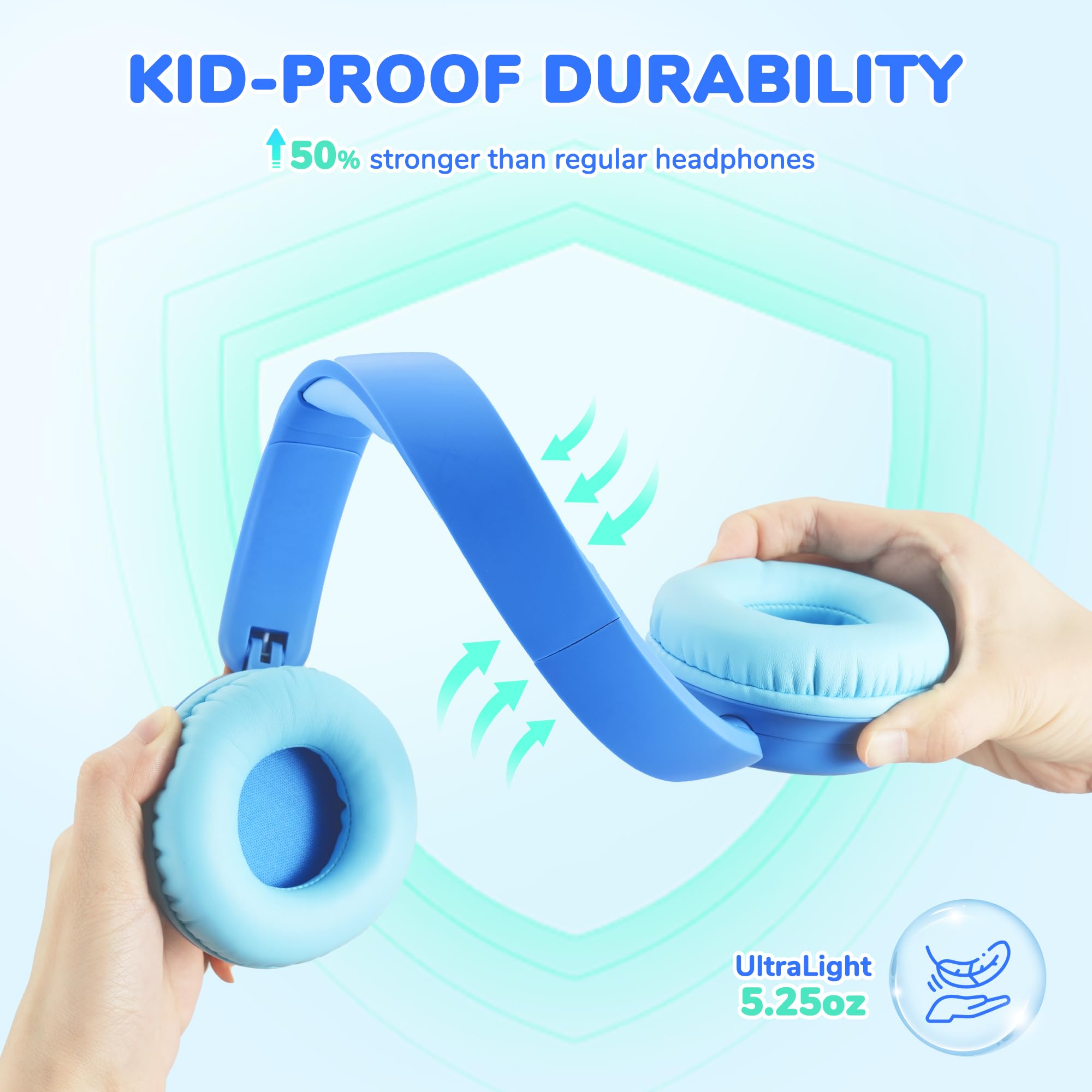 Foto 4 pulgar | Auriculares Bluetooth Iclever Bth22 Kids 60 H Play Time Blue - Venta Internacional