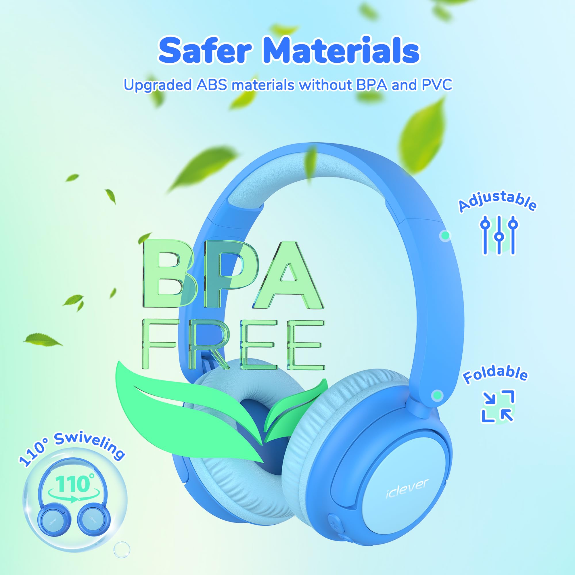 Foto 7 pulgar | Auriculares Bluetooth Iclever Bth22 Kids 60 H Play Time Blue - Venta Internacional