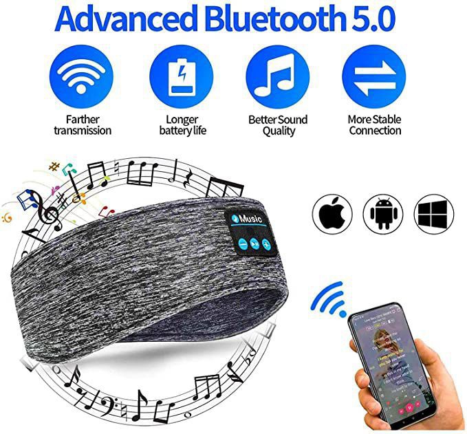 Foto 4 pulgar | Auriculares Inalámbricos para Dormir con Diadema Deportiva Bt50 - Venta Internacional