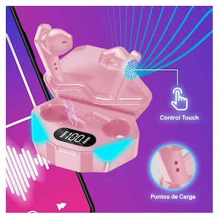 Foto 2 | Auriculares Reisen R1 Tws Bluetooth V5.1 Rosa - Venta Internacional