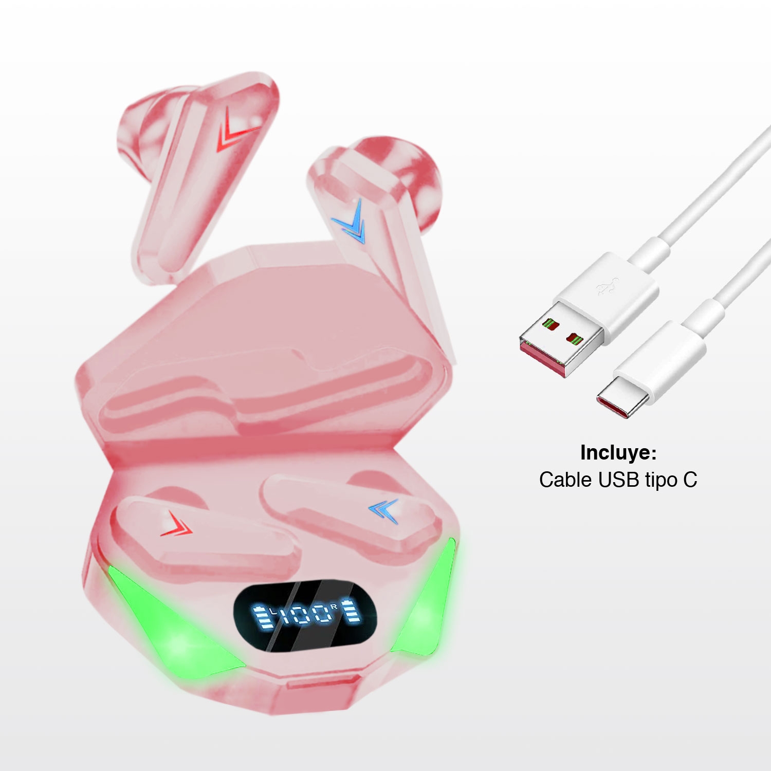 Foto 4 pulgar | Auriculares Reisen R1 Tws Bluetooth V5.1 Rosa - Venta Internacional