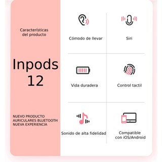 Foto 7 | Audífonos True Wireless Aquila Blancos con Bluetooth