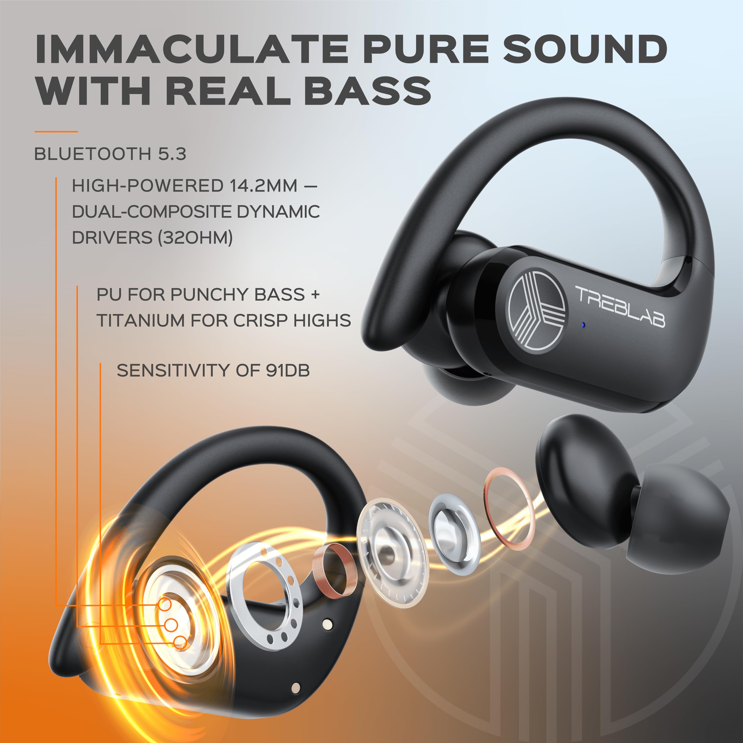 Foto 3 pulgar | Auriculares Inalámbricos Treblab X3-pro 145h Playtime Ipx5 a Prueba de Agua - Venta Internacional