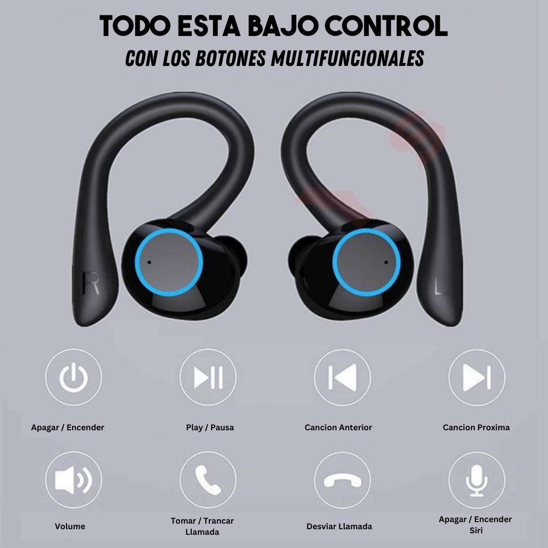 Foto 6 pulgar | Auriculares Deportivos Inalámbricos Bluetooth Intraurales Con Micrófono - Venta Internacional