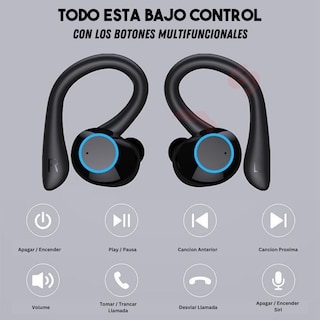 Foto 5 | Auriculares Deportivos Inalámbricos Bluetooth Intraurales Con Micrófono - Venta Internacional