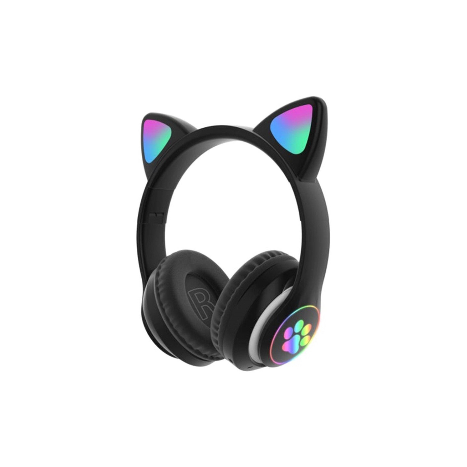 Foto 2 pulgar | Auriculares Inalámbricos Cat Ear Bluetooth con Luz Negro - Venta Internacional