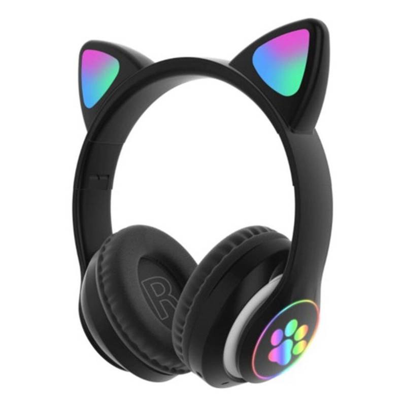 Foto 3 pulgar | Auriculares Inalámbricos Cat Ear Bluetooth con Luz Negro - Venta Internacional