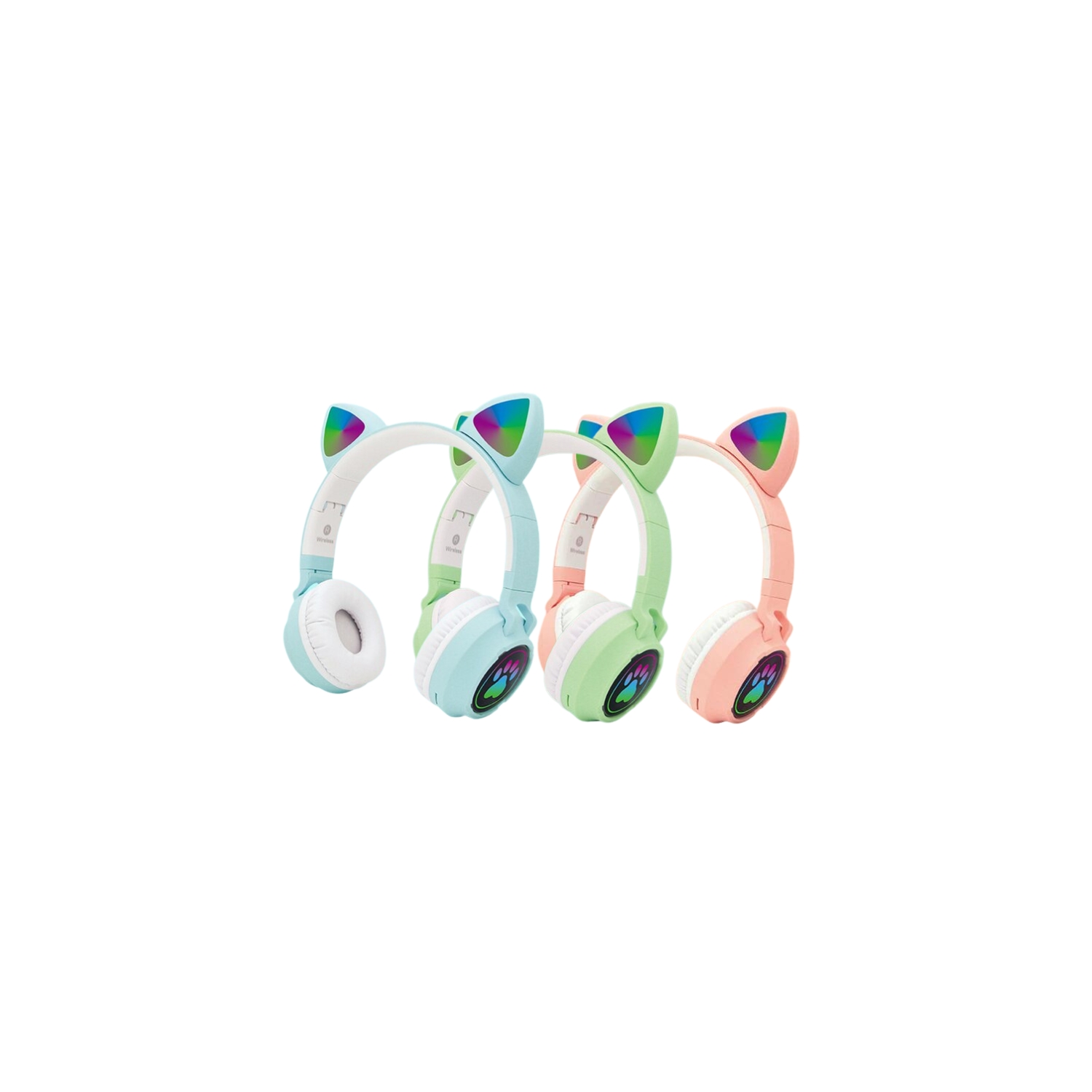 Foto 5 pulgar | Auriculares Inalámbricos Cat Ear Headset B-30 RGB Verde - Venta Internacional