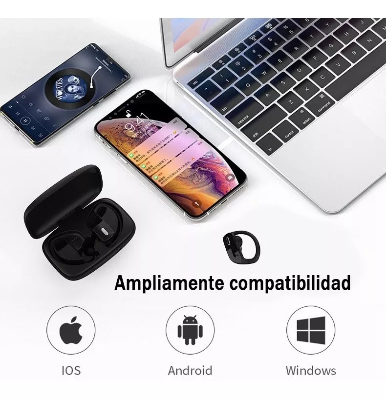 Foto 8 pulgar | Auriculares Bluetooth Anticaída para iPhone y Android - Venta Internacional