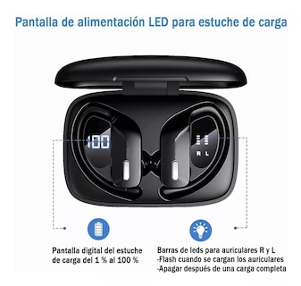 Foto 3 | Auriculares Bluetooth Deportivos Anticaída para iPhone y Android - Venta Internacional