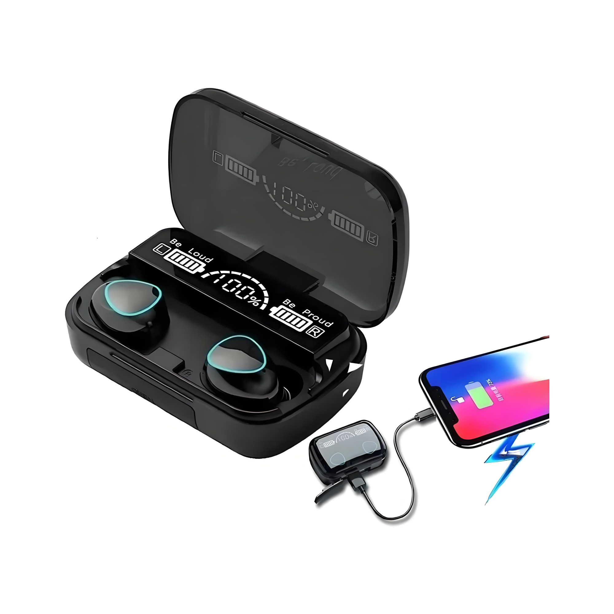Foto 4 | Audífonos Bluetooth Led Digital Raven Aquila M10 Negro