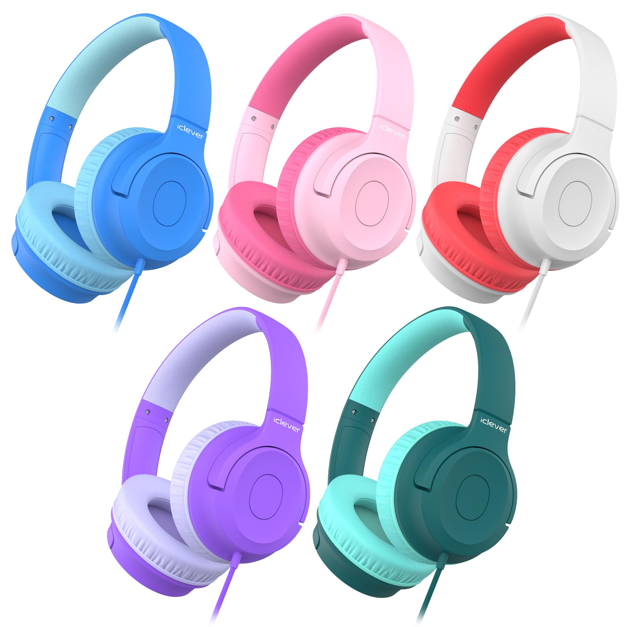 Auriculares iClever Kids K-12 Volumen Seguro de 85 dBA - Venta Internacional