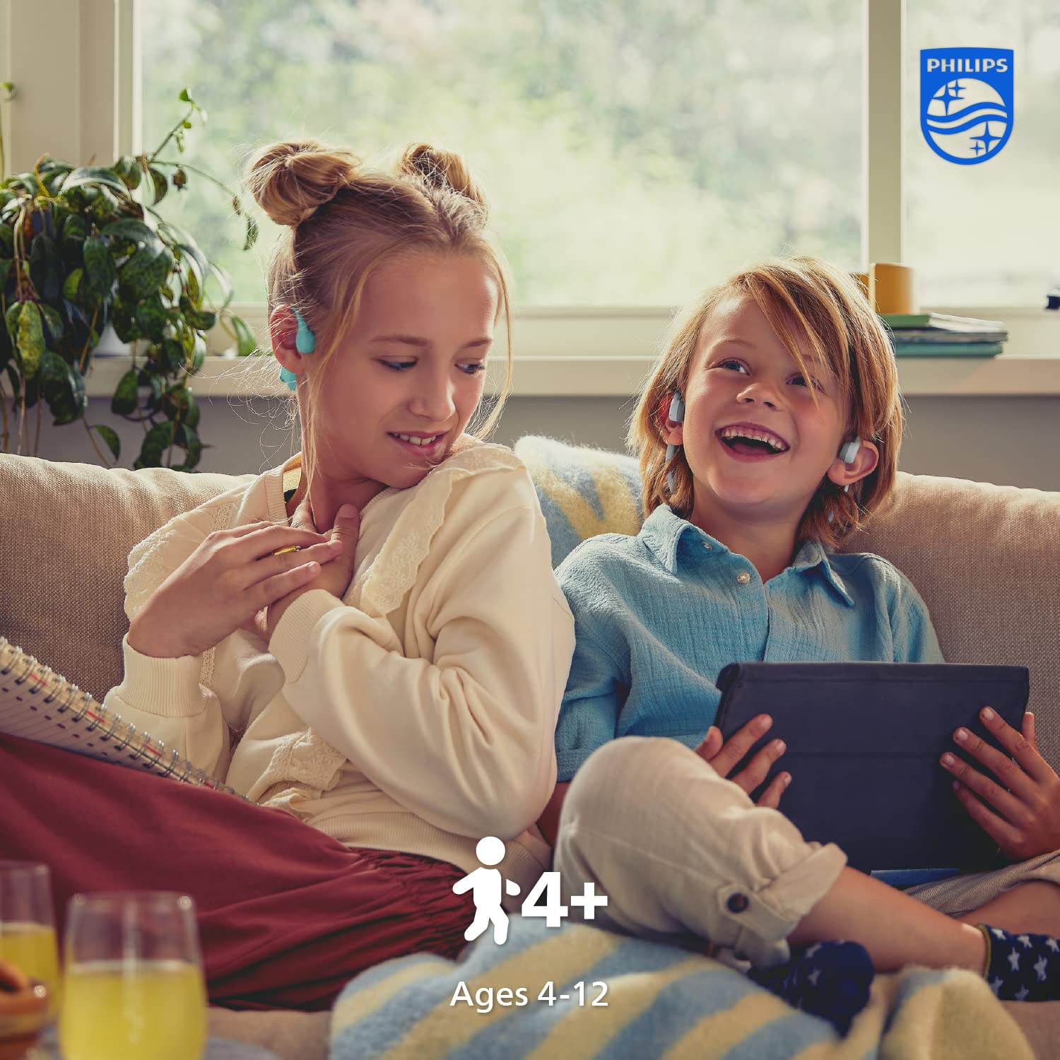 Foto 4 | Auriculares Bluetooth Philips de Oído Grises Abierto para Niños Tak4607gy - Venta Internacional