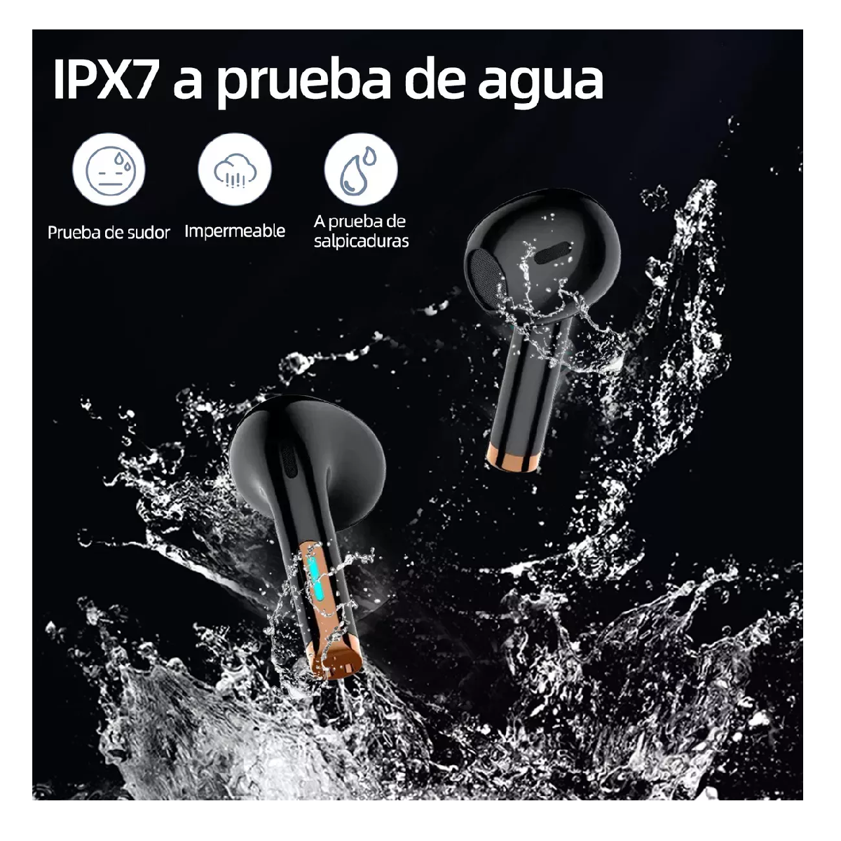 Foto 5 pulgar | Audífonos Inalámbricos Belug Negros Minimicrófono para iOS Android BT5.3