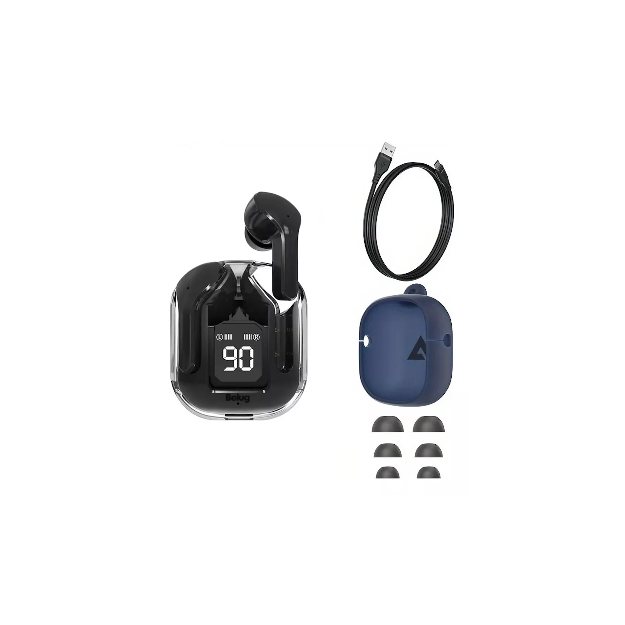Audífonos In-Ear Gamer Inalámbricos Keluona Negros Belug