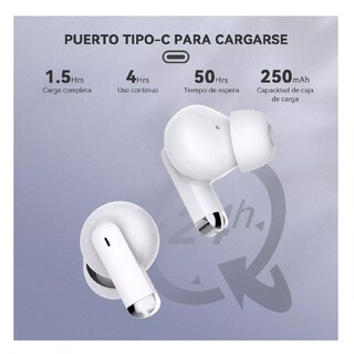 Foto 3 | Audífonos Inalámbricos Mini Microfono Para Ios Android Bt5.3 Blanco