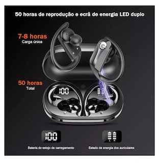 Foto 2 | Audífonos Inalámbricos Deportivos con Bluetooth y Estuche de Carga de 2800mAh