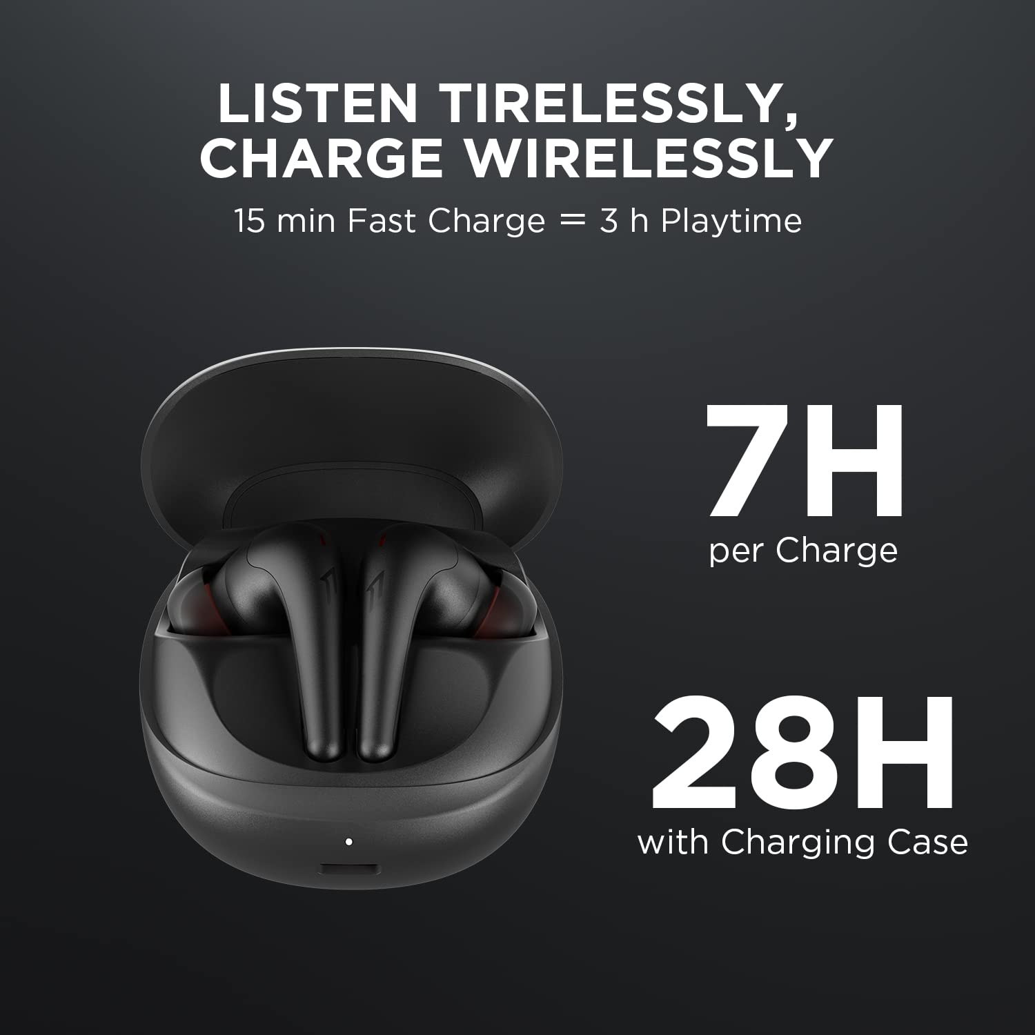 Foto 6 pulgar | Auriculares Inalámbricos 1More Aero ANC 42 DB Negros - Venta Internacional