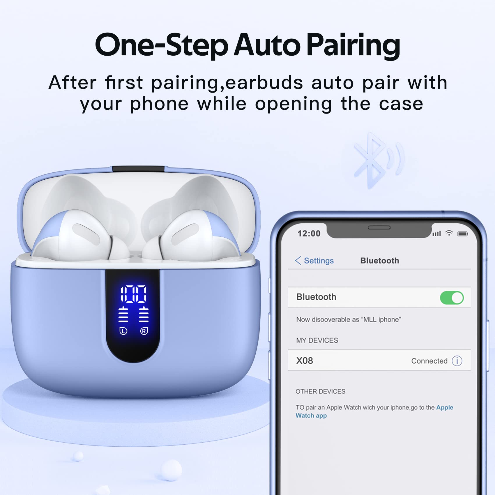 Foto 6 pulgar | Audífonos True Wireless Tagry Azules con Bluetooth-Venta Internacional