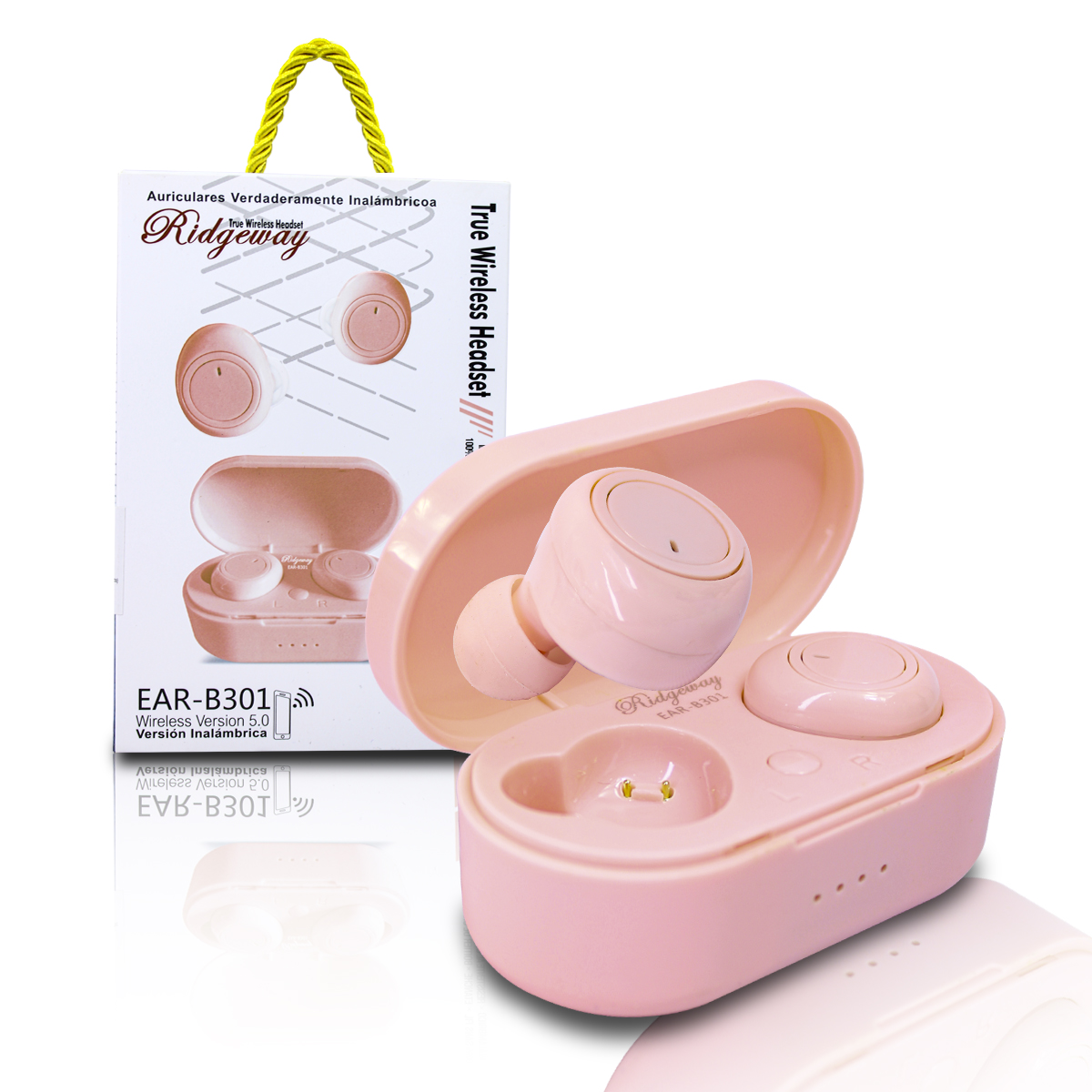 Foto 2 pulgar | Audífonos Inalámbricos Ridgeway con Estuche de Carga Rosa