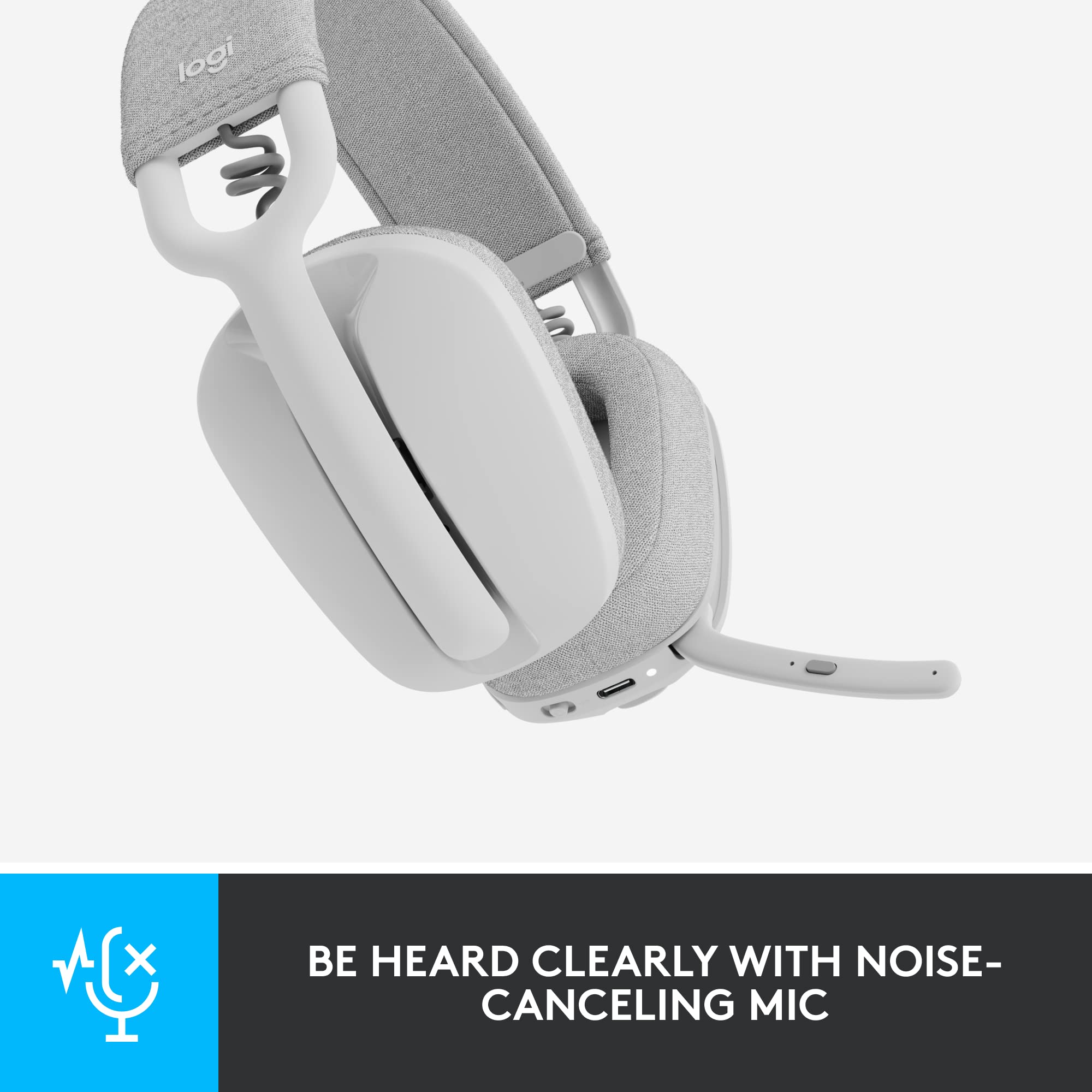 Foto 4 pulgar | Auriculares Supraaurales Inalámbricos Logitech Zone Vibe 100 Blancos - Venta Internacional.