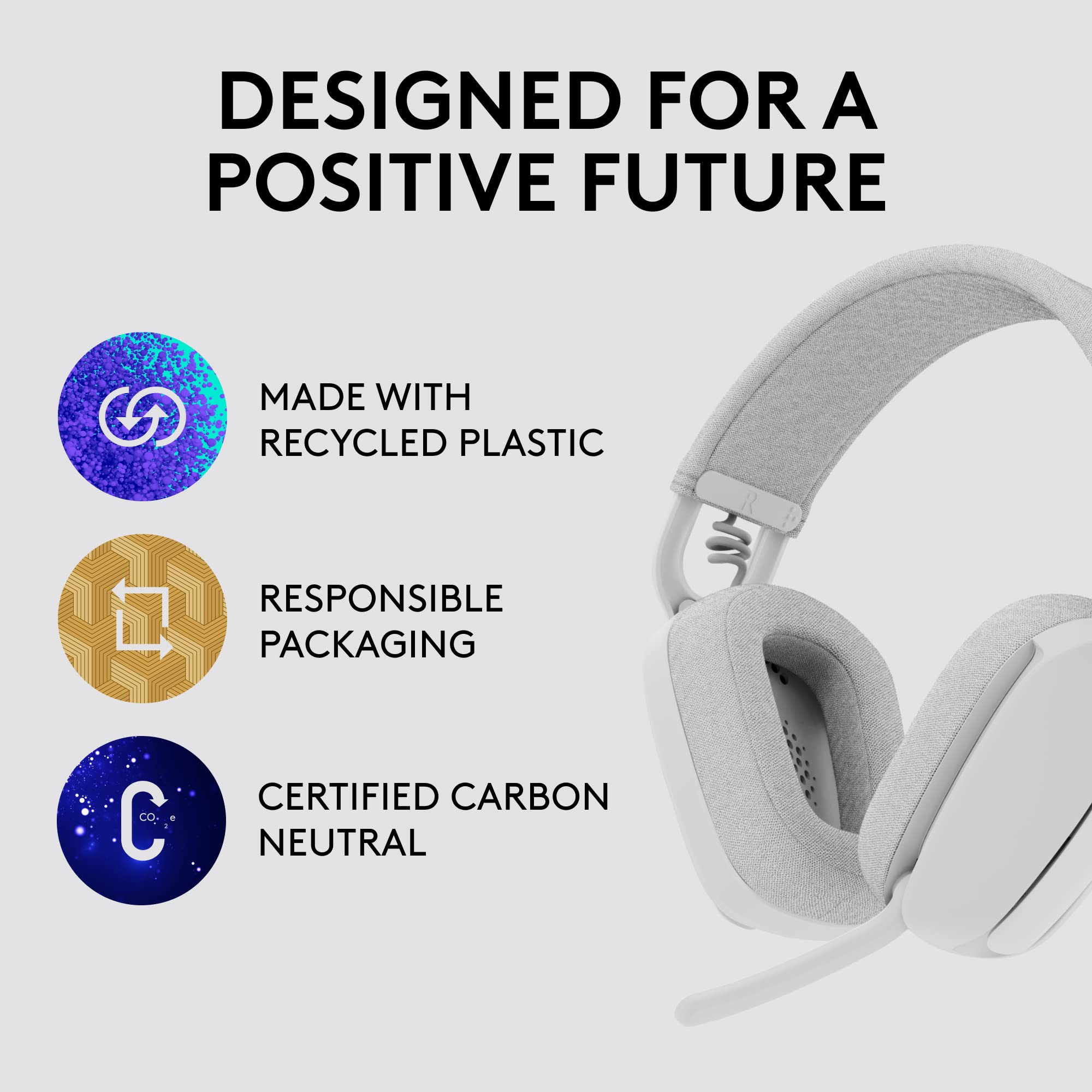 Foto 5 | Auriculares Supraaurales Inalámbricos Logitech Zone Vibe 100 Blancos - Venta Internacional.